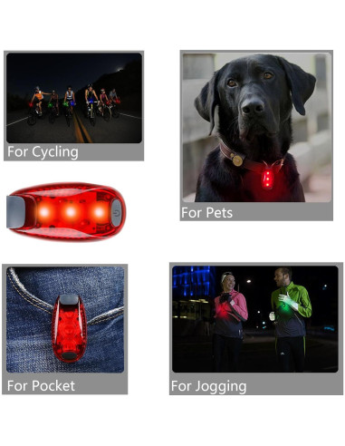 Luces de Seguridad LED STURME 4 Pack con Baterías y Clip