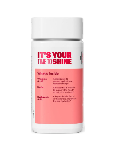 Suplemento Cabello Piel Uñas Habit 60 Cápsulas Vegano Biotina