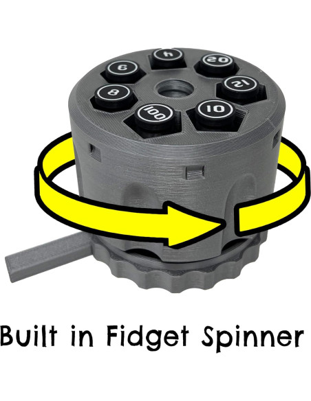 Juego de Dados D20 de 7 Piezas Munnygrubbers - Spinner de Estrés