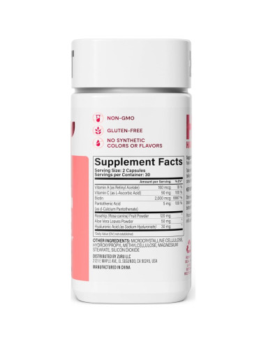 Suplemento Cabello Piel Uñas Habit 60 Cápsulas Vegano Biotina