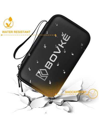 Organizador de Cables BOVKE V14m1 Negro - Estuche Duro 23.1x14.2cm