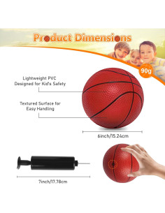 Mini Balones de Baloncesto Vobab 6" PVC para Niños y Adultos 2