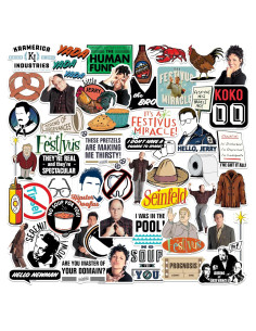 Calcomanías Seinfeld 50ct Vinilo Premium para Laptop y Más