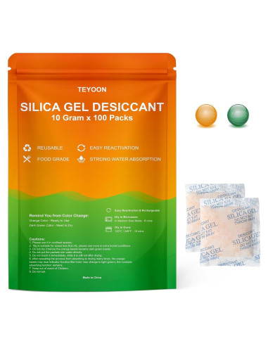 Paquetes de Gel de Silica Grado Alimenticio 10g x 100 TEYOON