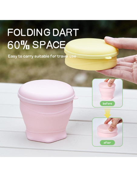 Taza de Viaje Plegable Silicona 173ml Azul zhuzhiloono