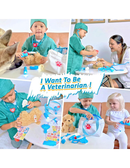 Kit de Doctor Liberry para Niños 28 Piezas Juguete Médico Azul