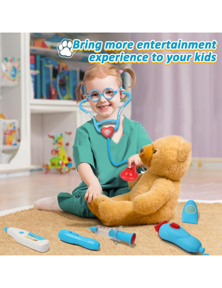 Kit de Doctor Liberry para Niños 28 Piezas Juguete Médico Azul