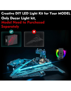 Kit de Luz LED LocoLee para LEGO 75394 Destructor Estelar 2