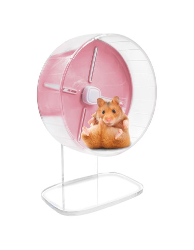 Rueda de Ejercicio para Hámster Kathson 20 cm Silenciosa Rosa