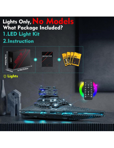 Kit de Luz LED LocoLee para LEGO 75394 Destructor Estelar