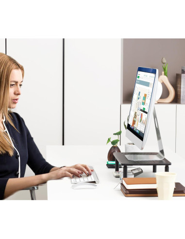 Soporte Elevador de Monitor VONDETYR Ajustable 3 Alturas 19.96 kg