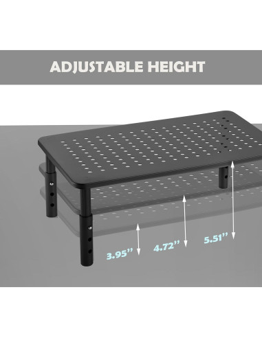Soporte Elevador de Monitor VONDETYR Ajustable 3 Alturas 19.96 kg