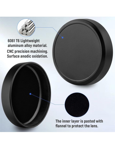 Tapa de lente de metal Haoge para Fujifilm X100VI/X100V