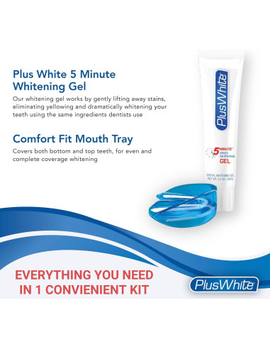 Kit de Blanqueamiento Dental Plus White - Gel 56.7 g y Bandeja