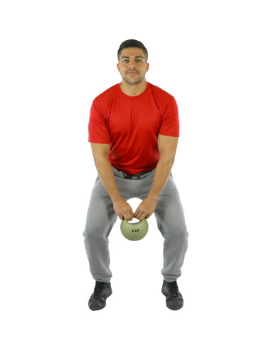 Balón Medicinal CanDo 10-3290 con Mango 0.91 kg Beige