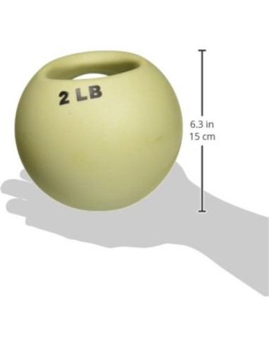 Balón Medicinal CanDo 10-3290 con Mango 0.91 kg Beige