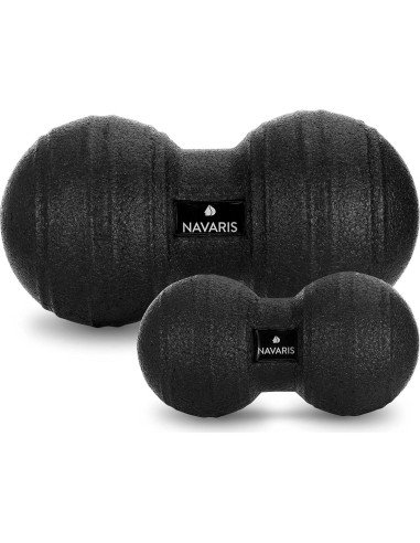 Navaris Conjunto de Bolas de Fascia Doble Cacahuate Negro