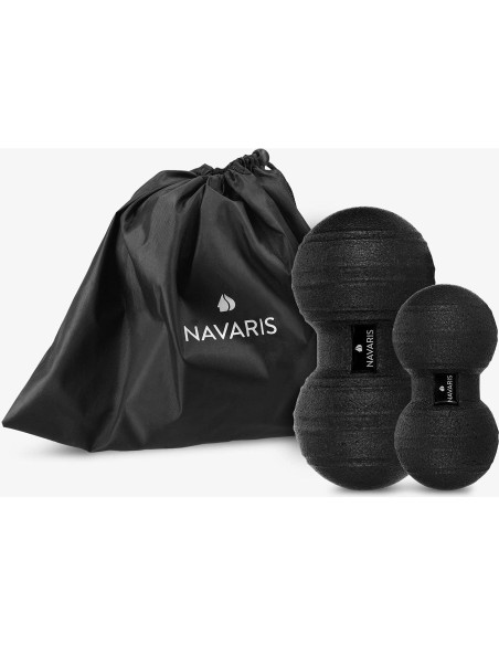 Navaris Conjunto de Bolas de Fascia Doble Cacahuate Negro
