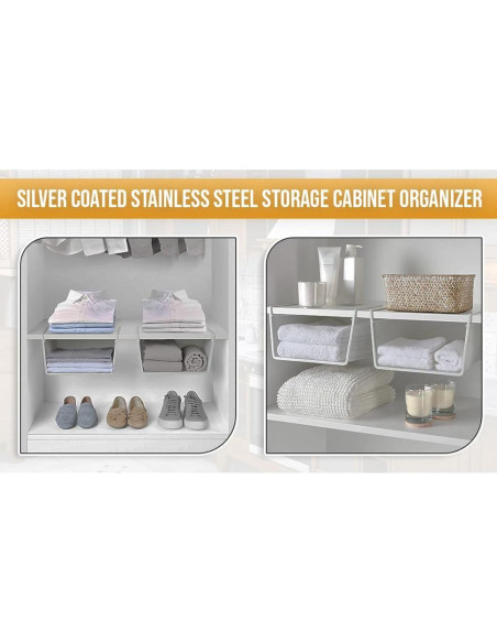 Canasta Bajo Estante YBM Home Acero Inoxidable 24x25x14 cm