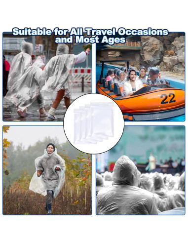 108 Ponchos de Lluvia Desechables Ayearparty Transparentes