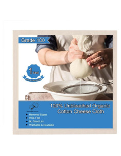 Paño de Queso 100% Algodón Orgánico Ropa de Cama Comfort 1 Yarda