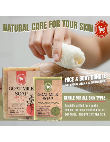 Jabón Facial y Corporal Honey Sweetie Acres - Aguacate y Leche de Cabra