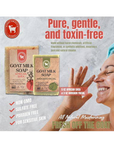 Jabón Facial y Corporal Honey Sweetie Acres - Aguacate y Leche de Cabra