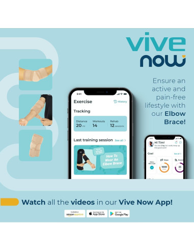 Faja de Codo Vive Health Estándar Beige - Compresión para Tendonitis