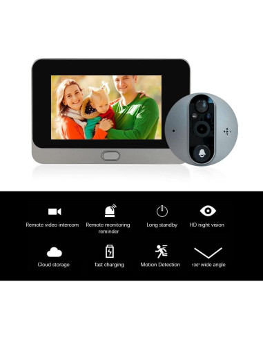 Cámara de Timbre de Video ANJIELO SMART WiFi 720p con Visión Nocturna