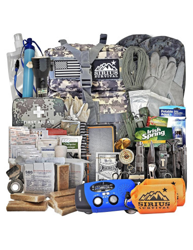 Mochila de Supervivencia Sirius Survival 50L - Kit de Emergencia 72 Horas