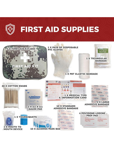 Mochila de Supervivencia Sirius Survival 50L - Kit de Emergencia 72 Horas