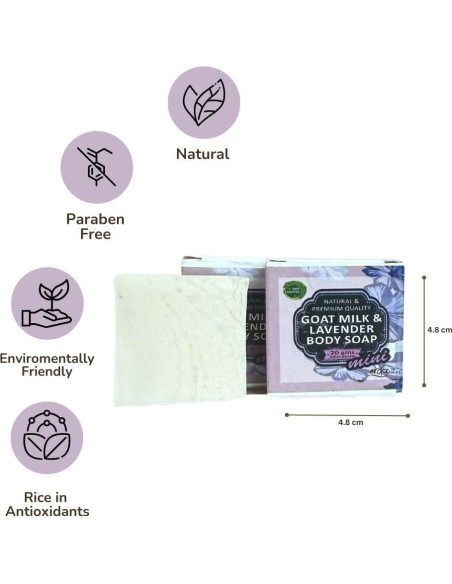 Set de 4 Jabones Naturales Hechos a Mano Hamid - Leche de Cabra y Lavanda