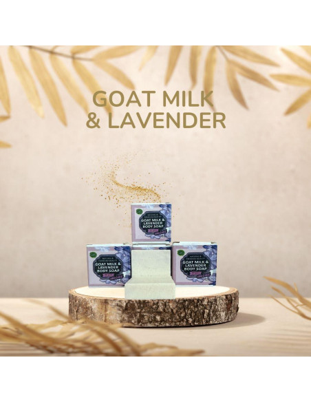 Set de 4 Jabones Naturales Hechos a Mano Hamid - Leche de Cabra y Lavanda