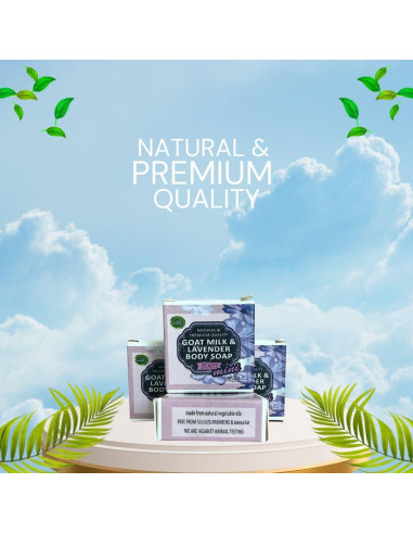 Set de 4 Jabones Naturales Hechos a Mano Hamid - Leche de Cabra y Lavanda