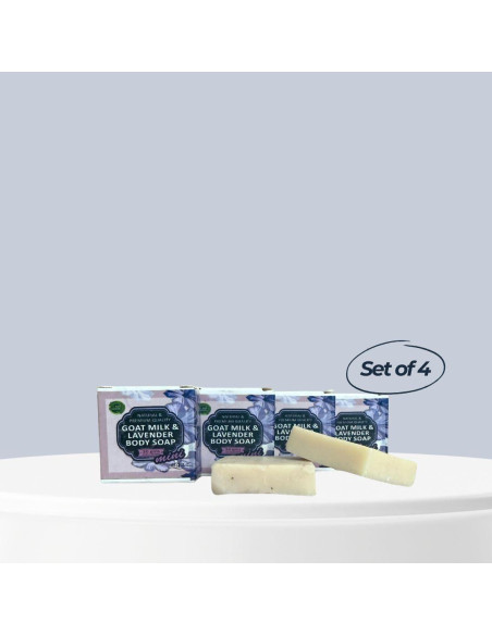 Set de 4 Jabones Naturales Hechos a Mano Hamid - Leche de Cabra y Lavanda