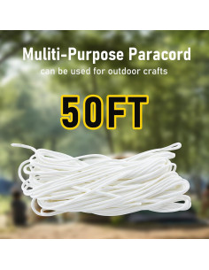 Cuerda de Nylon Paracord TOWSWELL 15.24m 4mm Blanca 2