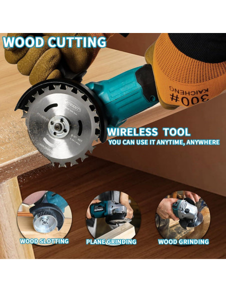 Molinete de Ángulo Inalámbrico JOVANT 20V 8500RPM 4" y 4-1/2"