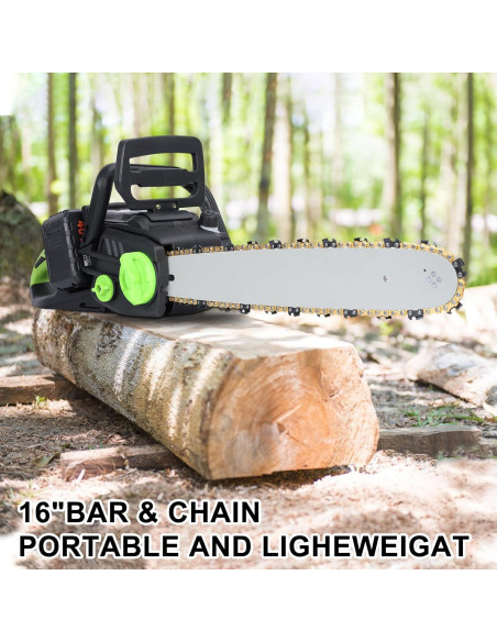 Motosierra Eléctrica Inalámbrica ZTGD 40.64 cm 1800W con Baterías