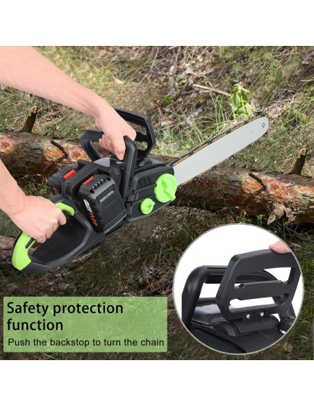 Motosierra Eléctrica Inalámbrica ZTGD 40.64 cm 1800W con Baterías