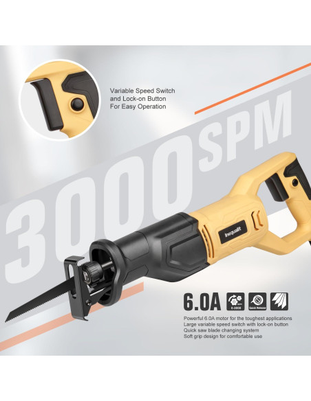Sierra Recíproca Eléctrica Inequalit 6A 3000SPM 11.4cm