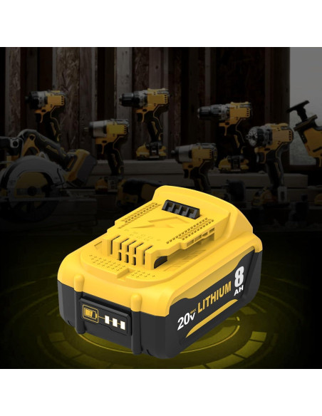 Batería de Reemplazo Dewalt 20V 6000mAh Amarillo DCB206
