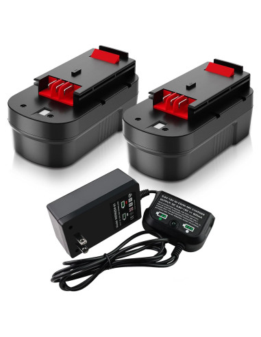 2 Baterías 4500mAh HPB18 y Cargador Black and Decker 18V