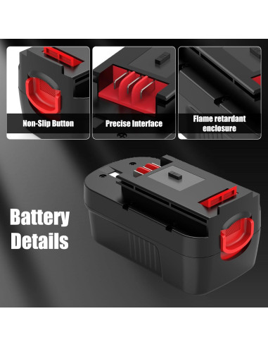 2 Baterías 4500mAh HPB18 y Cargador Black and Decker 18V