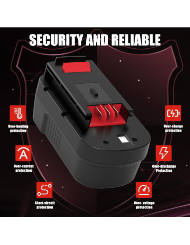 2 Baterías 4500mAh HPB18 y Cargador Black and Decker 18V