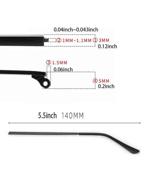 Patas de Gafas de Repuesto Marrón Janky para Gafas de Sol