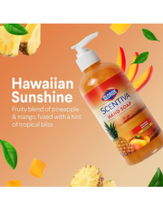 Jabón Líquido para Manos Clorox Scentiva 414ml - Aroma Sol Hawaiano - Paquete de 12 2
