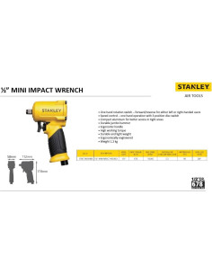 Llave de Impacto Mini Stanley STMT74840-800 1/2" Compacta 2