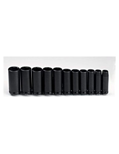 Juego de 11 Piezas Enchufe de Impacto Profundo 1/2" Proto J74112