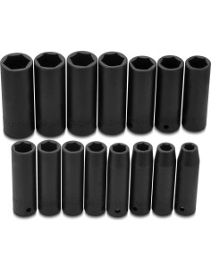 Juego de 15 Piezas Enchufe Impacto Profundo 1/2" Stanley Proto 2