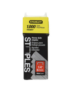 Grapas de Corona Ancha Stanley TRC604T 1/4" Alta Resistencia 1000 Pzas